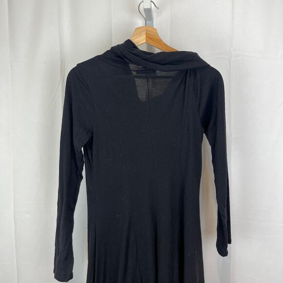 CHALET Caroline Knit Dress Long Sleeve Cowl Neck A-Line Midi Black Size XS - Picture 6 of 9